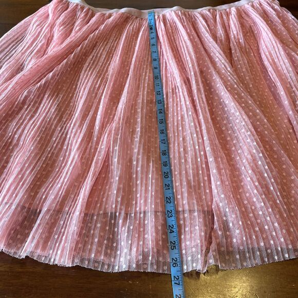 Ava & Viv Speechless Pink Swiss Dot Tulle Overlay Skirt Excellent Pre-Owned - Picture 6 of 8